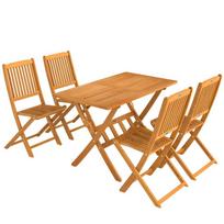 Lauko baldų komplektas Aosom 84K-054V90ND, 5 dalių, Rudi, 120 × 75 × 70 cm