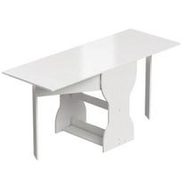 Sulankstomas valgomojo stalas, 4 asmenims, Balta, 160 × 75 × 60 cm