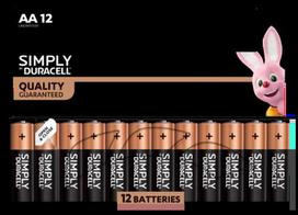 Baterijos DURACELL Simply AA, 12 vnt., ELEDRL5000394093812