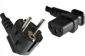 MicroConnect Power Cord CEE 7/7 - C13 1.8m Angled Schuko/Angled C13 Black