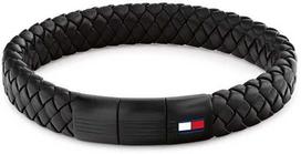 Tommy Hilfiger Pintinė odinė apyrankė su plienine sagtimi 2790662