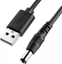 „Unitek“ USB-A – DC 5,5 mm USB kabelis, 1,5 m, juodos spalvos (Y-C4046BK)