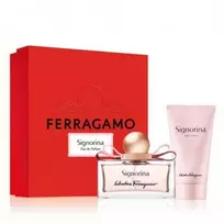 „Salvatore Ferragamo“ rinkinys: „Signorina“, kvepalai, moterims, 50 ml + „Signorina“, drėkinamasis kūno losjonas, 50 ml