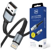 3MK Hyper Cable N-SERIES USB-A to Lightning 1m 5V/2.4A 12W Black