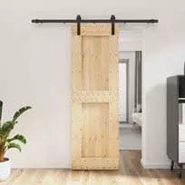 Slankios durys Natūrali ir juoda 70 x 210 cm