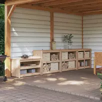 Lauko virtuvės spintelė MEPPEL 4 vnt. Natūrali Douglas