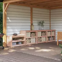Lauko virtuvės spintelė MEPPEL 4 vnt. Balta 424 x 55 x 92 cm