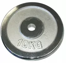 CorbySport Svorio plokštelė chromuota, skirta treniruočių štangoms KUBISPORT 10 kg 30 mm