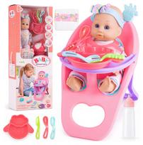 Lėlė „Baby Sweet Love“ su maitinimo rinkiniu ir kėdute