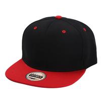 Classic Snapback Hat Cap Hip Hop Style Flat Bill Blank Solid Color Adjustable Size One Size black
