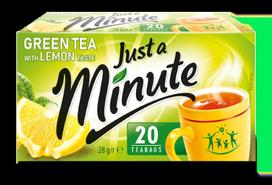 Žalioji arbata JUST A MINUTE Lemon, 20 x, GREJAM5900396012227