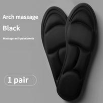 Memory Foam 5D Sportiniai vidpadžiai batams Vyrams Moteriškas Dezodorantas Kvėpuojantis pagalvėlė Bėgimo vidpadžiai pėdų priežiūrai Ortopedinis vidpadis 45-46 juoda