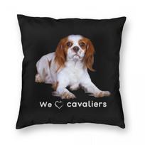 Cavalier King Charles Spaniel Square Pillowcase Pillow Cover Cushion Throw Pillow for Home Bedroom Car 12x12Inch beige