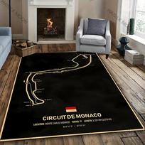 Nürburgringo trasos žemėlapio spaudinio flanelinis kilimas Automobilių lenktynių temos grindų kilimėlis svetainei, miegamajam, žaidimų kambariui 60x90cm gray