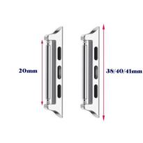 Connector Adapter for Apple Watch Series 7 6 SE 5 4 3 2 Watch Band Accessories for Apple 40mm44mm41mm45mm Metal Stainless Steel gray
