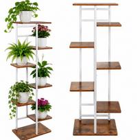 Metalinis gėlių stovas 120 cm, 7 lentynos, MDF