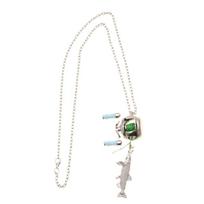 Prabangus meškerės ritės žiedas, nuimamas, vyriškas kaklo pakabukas, meškerės ritės karoliai, dovana jam Necklace white