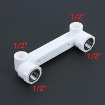PPR Shower Faucet Holder for Old Part Replacement 20/25mm 1/2'' Female Copper Elbow Connector Fixed Hardware 01 white