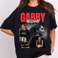 Gabby Williams Graphic Tee: WNBA Unisex Basketball Fan Shirt and kids tshirt L red