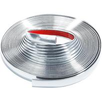 25FT Automotive Chrome Trim Molding, 1/2 Inch Wide, Silver | Chrome Tape, Universal Bumper Window Door Body Side Decorative Strip, Scratch-Proof, gray