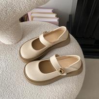 Fashion Summer Shoes Ladies Oxfords Women's Clogs Platform British Style Female Footwear 2025 Leather Creepers Preppy New Dress Mary 35 white