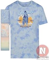 Ocean Hawaii vibes t-shirt surfboard beach vacation surfing sand tie dye tee 3XL white