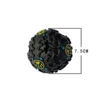 Naminių šunų garsas dėl maisto nutekėjimo dėlionės girgždantys kamuoliukai 7.5CM juoda