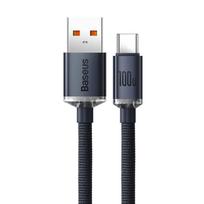 Baseus Crystal Shine kabelis USB prie USB-C, 100W, 2m (juodas)