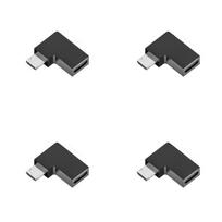 USB C Female to USB Male 90 Degree Angled Adapter Fast Charging 2A Fast Speed Data Transfer 480Mbps Small Design