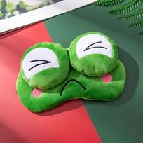 Lovely Cartoon Frog Sleep Eye Mask Green Big Eyes Breathable Shading Sleep Mask Skin-friendly Sleeping Eye Cover Dream Night white