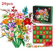 Flower Bouquet Christmas Countdown Advent Calendar Blind Box For Family Fun And Decor Daisy