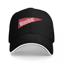 Winston Vintage Retro Cigarettes Logo Baseball Cap Uv Protection Solar Hat Sports Cap Horse Hat Womens Golf Wear Unisexs black
