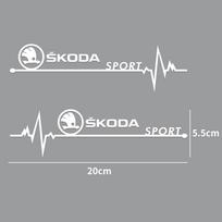 Automobilio šoninio lango stiklo sportinio našumo emblemos lipdukai Skoda ir kt. Kami Superb Yeti Fabia Octavia 3 2 a5 a7 Kodiaq Karoq Rapid gray