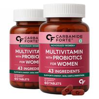 Carbamide Forte Multivitamin Tablets for Women with 43 Ingredients - Veg (Pack of 2), 2 count, 60 capsules