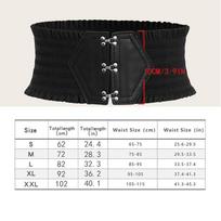 Vibrant Triple Buckle Elastic Waistband Ruffles Wide Belt - Elegant Decorative Dress Girdle for Women with Adjustable Strap S juoda