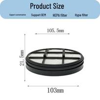 HEPA Filter Paper Accessory: Reusable, Washable Dust Removal Filter Compatible with Vacuum Cleaners white
