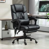 Biuro kėdė ergonominė su masažo funkcija 66x75x112 cm juoda dirbtinė oda
