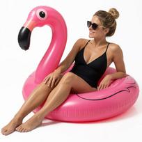 Pripučiamas ratas „Flamingo“ 102 cm – didelis paplūdimio ratas baseinui ir poilsiui, rožinis