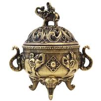 Dramblys Sėkmės Smilkalų Degiklis Metalinis Lotoso Smilkalų Degiklio Dubuo Smilkalų Laikiklis Su Rankena Joga Meditacija Namų Dekoras Senovinis Stilius black