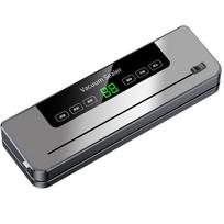 Electric Dry/Wet Food Vacuum Sealer UV Sterilization Function Built-in Cutter Knife Kitchen Food Storage Sealed Packaging Machine US Plug pilka spalva