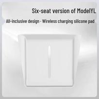 Wireless Charging Silicone Pad for Tesla Model Y/3 Center Console Interior Decoration Six-Seater Model YL white