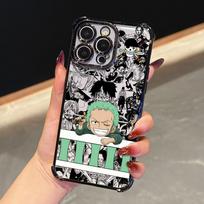 Anime One P-Pieces Zoro Shanks Funda For iPhone 17 Pro 16 15 14 13 12 11 Pro Max Case 17 Plus 17E 16E 17Air Silicone Phone Cover iPhone 11Pro Max gray