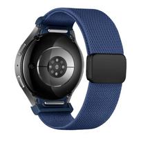 Band For Samsung Galaxy Watch 7/6/5/4/5 Pro 44mm 40mm No Gaps Magnetic Nylon sport correa bracelet Galaxy watch 6 classic Straps Galaxy 6 40mm 44mm tamsiai mėlyna spalva