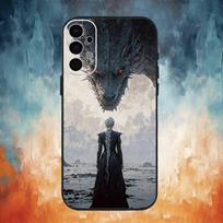 Game of thrones Daenerys phone Case For Samsung S26,25,24,21,22,23,30,20,Ultra,Plus,Fe,Lite Black Soft Cover Samsung S24 black