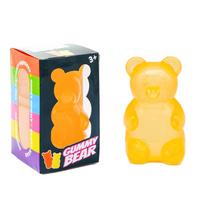 Needoh Gummy Bear Squishy Toy, Maltose Stress Ball For Kids Adults, Cute Animal Squeeze Fidget Toy, Solid Decompression yellow