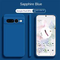 For Google Pixel 8 7 6 Pro 7A 6A Wireless Charging Shockproof Square Liquid Silicon TPU Soft Cases Protective Camera Lens Cover For Pixel 7A white