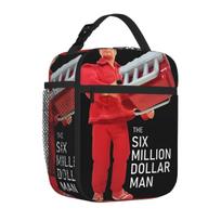 Bestselling The Six Million Dollar Man Action Figure Outdoor Rugged Nylon Lunch Bag Kindergarten Snack Thermal Lunch Bag One Size