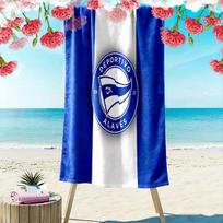 Deportivo Alaves Print Beach Towel, Large Soft Quick Dry Towel for Beach Camping Swimming 70cmx140cm(27x55inch) blue