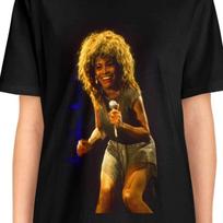 TINA TURNER T-shirt Tshirt T-shirt Tee Shirt Retro 1980s Style Band Tee Unisex V XXXXL brown