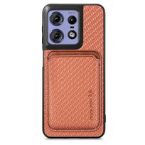 Case for Moto Edge 60 Fusion, with Magnetic Card Slot and PU Leather ruda